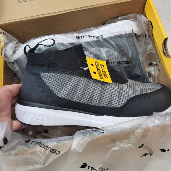 NEW Carhartt Footwear Haslett ESD Nano Toe Work Black Sneaker SIZE 8 .5 M - Picture 1 of 8